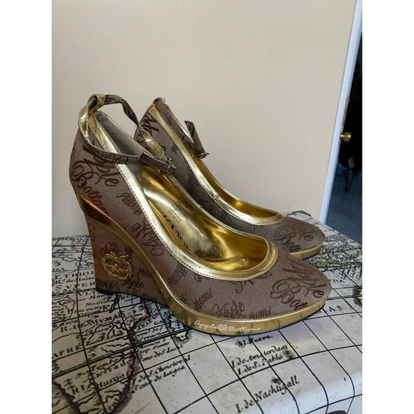 Apple Bottoms Shoes - Apple Bottoms Sonia Red Bottom Wedge Heels sz 8